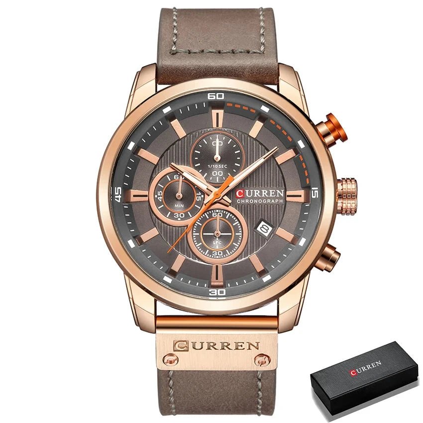 Orologio da polso casual conturino in pelle PU da uomo - Orologio uomo ATREND