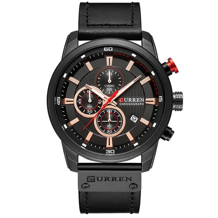 Orologio da polso casual conturino in pelle PU da uomo - Orologio uomo ATREND