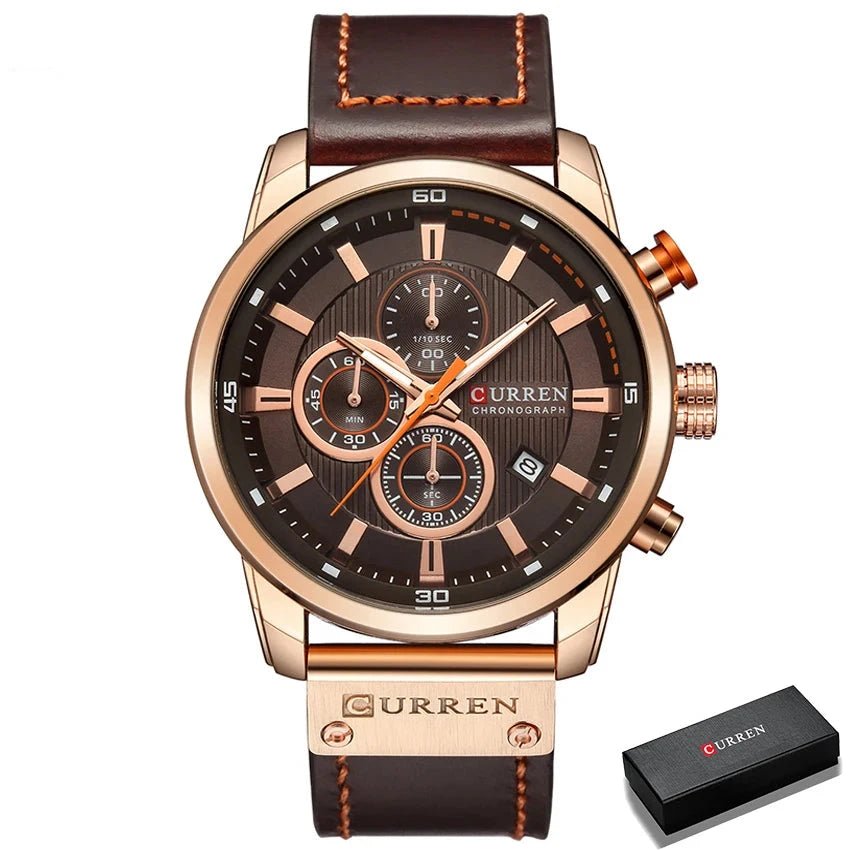 Orologio da polso casual conturino in pelle PU da uomo - Orologio uomo ATREND