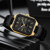 Orologio da polso casual in acciaio inox al quarzo da uomo - Orologio uomo ATREND