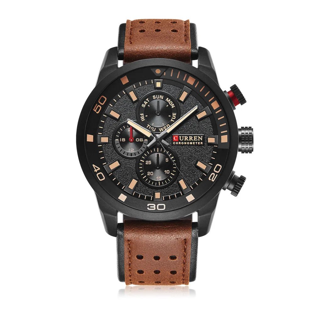 Orologio da polso casual con cinturino in pelle PU da uomo - Orologio uomo ATREND