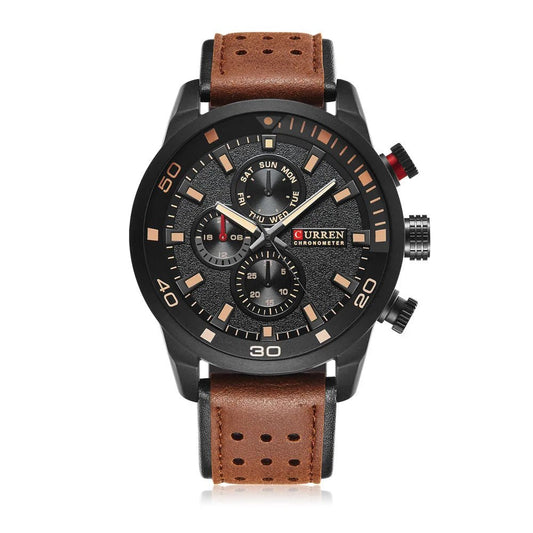 Orologio da polso casual con cinturino in pelle PU da uomo - Orologio uomo ATREND