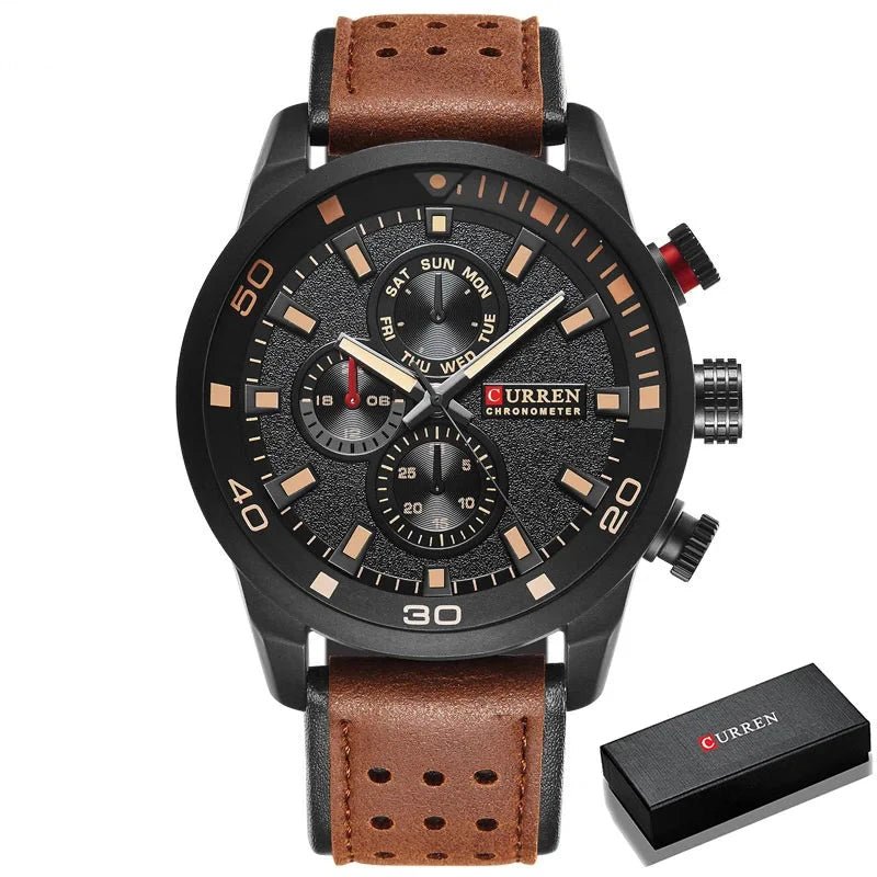 Orologio da polso casual con cinturino in pelle PU da uomo - Orologio uomo ATREND