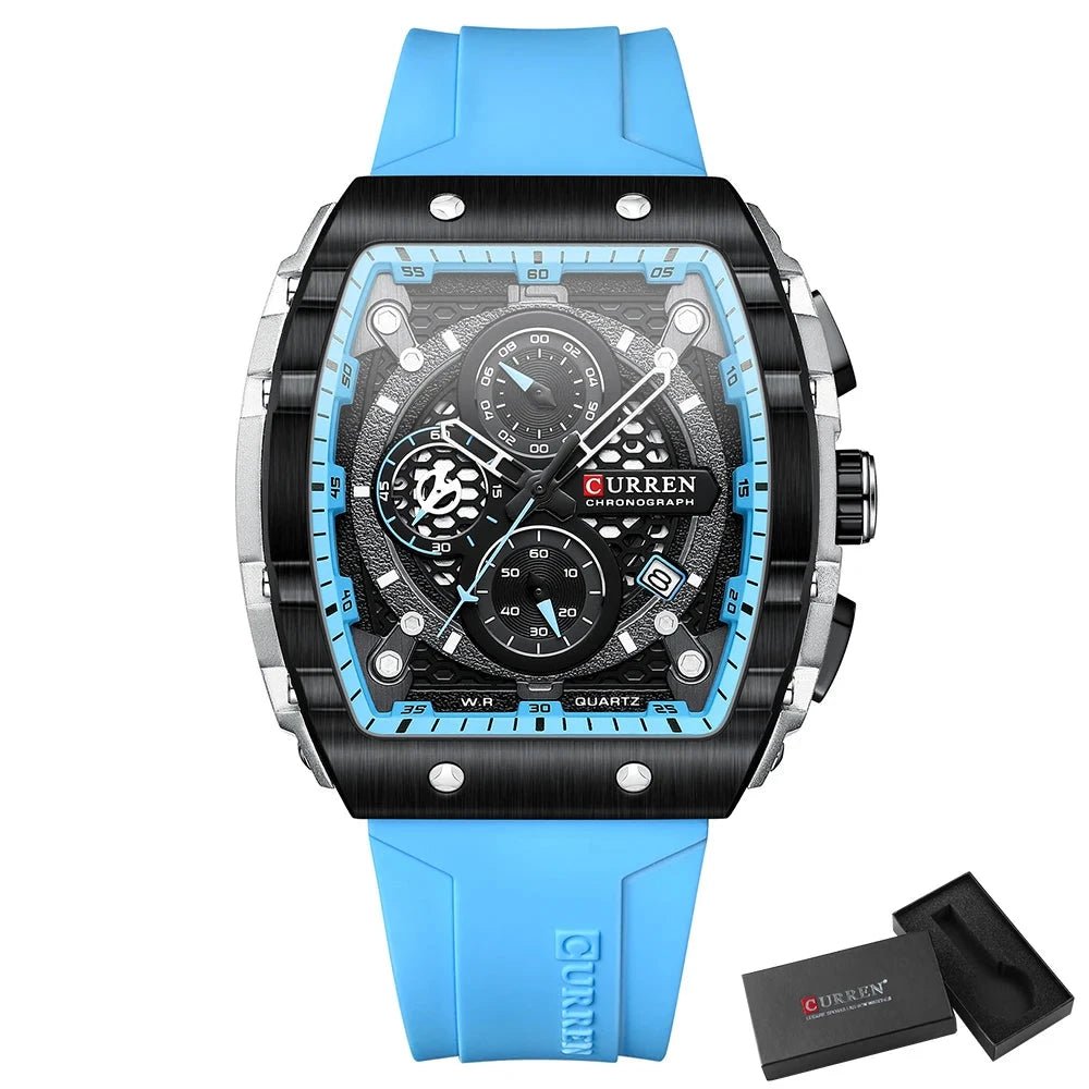 Orologio da polso casual con cinturino in silicone da uomo - Orologio uomo ATREND