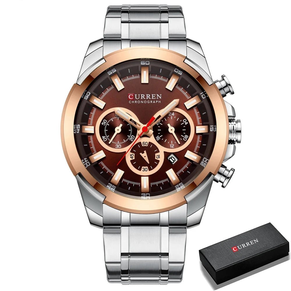 Orologio da polso casual in acciaio inox da uomo - Orologio uomo ATREND