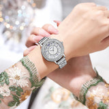 Orologio da polso con quadrante rotondo e brillantini da donna - Orologio donna ATREND