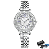 Orologio da polso con quadrante rotondo e brillantini da donna - Orologio donna ATREND