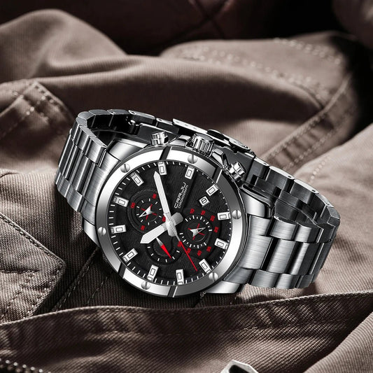 Orologio da polso cronografo in acciaio inossidabile da uomo - Orologio uomo ATREND