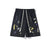 Pantaloncini casual con stampa grafica fascia elastica e lacci da uomo ATREND