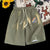 Pantaloncini casual con stampa grafica fascia elastica e lacci da uomo ATREND