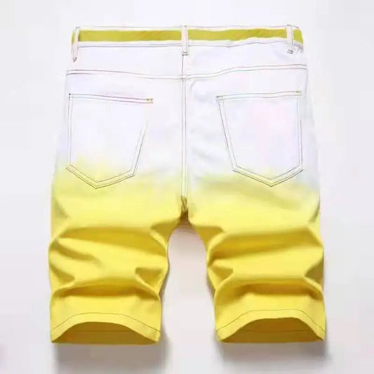 Pantaloncini di jeans bicolor da uomo - Pantaloncini in jeans ATREND