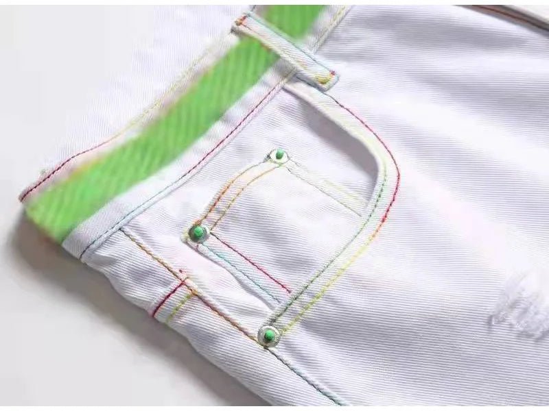 Pantaloncini di jeans bicolor da uomo - Pantaloncini in jeans ATREND