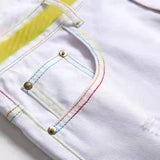 Pantaloncini di jeans bicolor da uomo - Pantaloncini in jeans ATREND