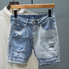 Pantaloncini di jeans bicolor multi tasche da uomo ATREND