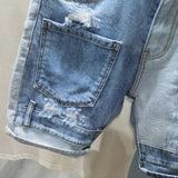 Pantaloncini di jeans bicolor multi tasche da uomo ATREND