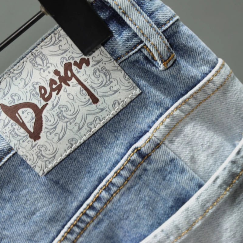 Pantaloncini di jeans bicolor multi tasche da uomo ATREND