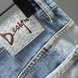 Pantaloncini di jeans bicolor multi tasche da uomo ATREND
