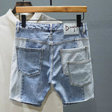 Pantaloncini di jeans bicolor multi tasche da uomo ATREND
