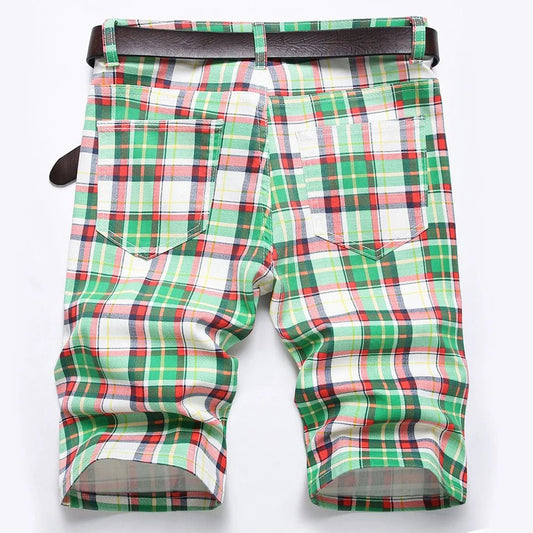 Pantaloncini di jeans casual a righe da uomo - Pantaloncini in jeans ATREND