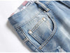 Pantaloncini di jeans casual con orlo floreale da uomo ATREND