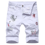 Pantaloncini di jeans con lettere da uomo ATREND
