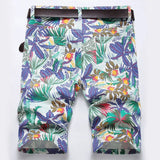 Pantaloncini di jeans con stampa floreale da uomo - Pantaloncini in jeans ATREND