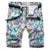 Pantaloncini di jeans con stampa floreale da uomo ATREND