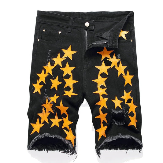 Pantaloncini di jeans con stelle da donna - Pantaloncini in jeans ATREND