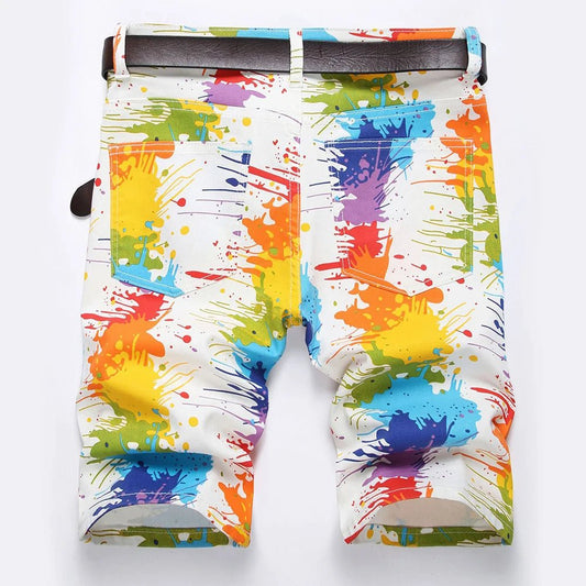 Pantaloncini di jeans grafici da uomo - Pantaloncini in jeans ATREND