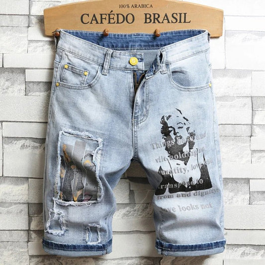 Pantaloncini di jeans grafici da uomo ATREND