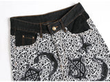 Pantaloncini di jeans patchwork da uomo - Pantaloncini in jeans ATREND
