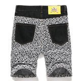 Pantaloncini di jeans patchwork da uomo - Pantaloncini in jeans ATREND