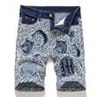 Pantaloncini di jeans patchwork da uomo - Pantaloncini in jeans ATREND
