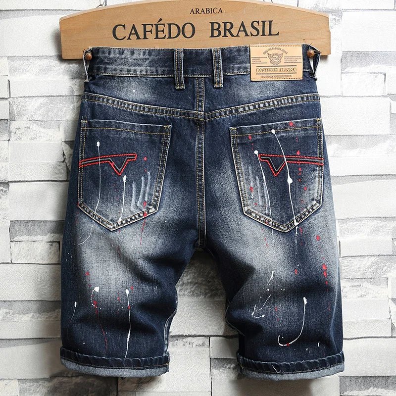 Pantaloncini di jeans strappati da uomo ATREND