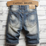 Pantaloncini di jeans strappati da uomo ATREND