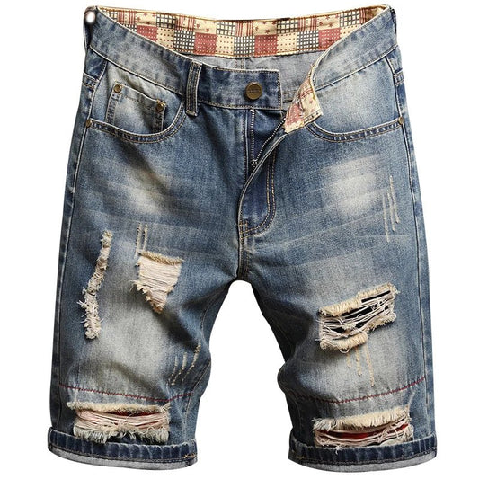 Pantaloncini di jeans strappati da uomo ATREND