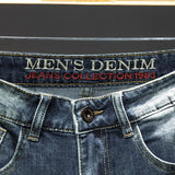 Pantaloncini di jeans vintage con stampa animale da uomo ATREND