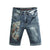 Pantaloncini di jeans vintage con stampa animale da uomo ATREND