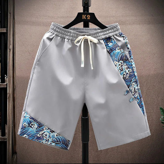 Pantaloncini oversize patchwork da uomo ATREND