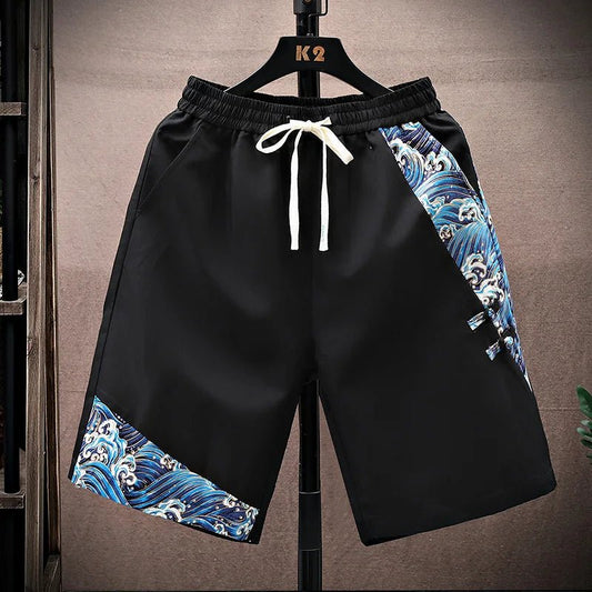 Pantaloncini oversize patchwork da uomo ATREND