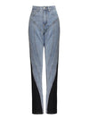 Pantaloni a matita patchwork in denim da donna ATREND
