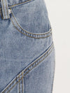 Pantaloni a matita patchwork in denim da donna ATREND