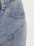 Pantaloni a matita patchwork in denim da donna ATREND