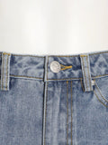 Pantaloni a matita patchwork in denim da donna ATREND