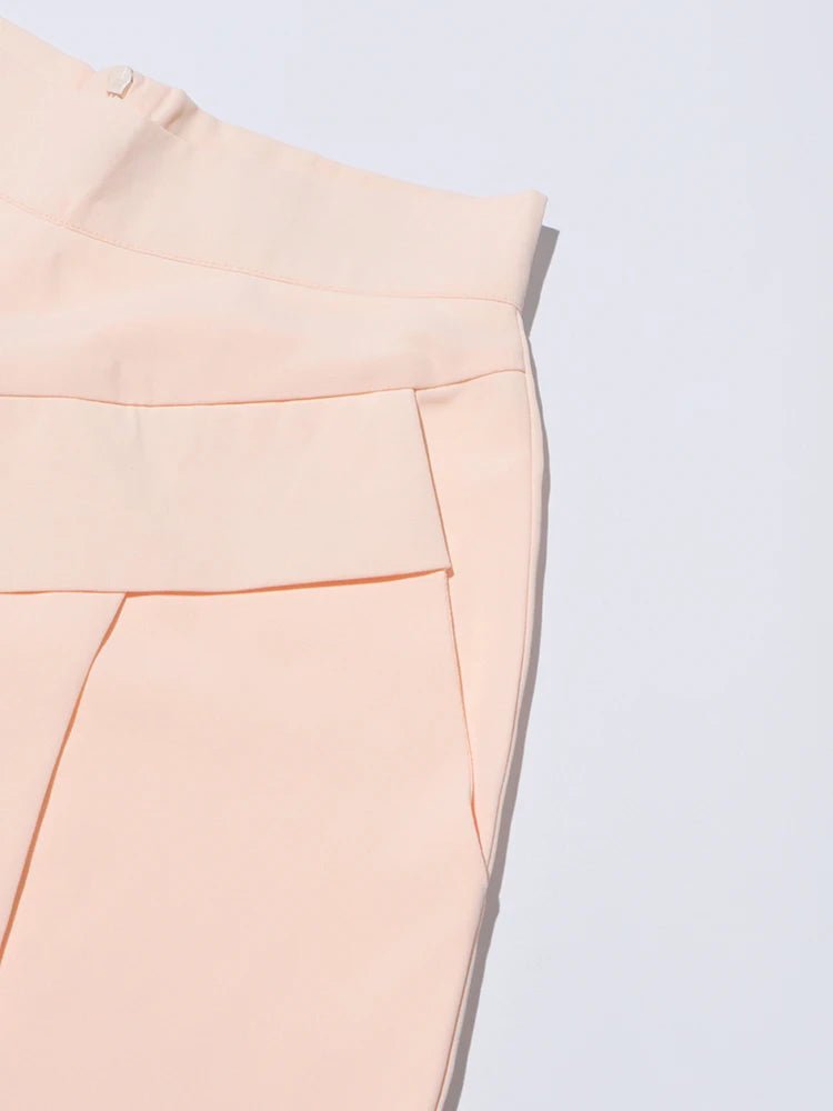 Pantaloni casual a vita alta con tasche a filetto da donna ATREND