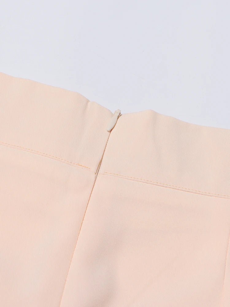 Pantaloni casual a vita alta con tasche a filetto da donna ATREND