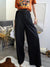 Pantaloni casual a vita con fascia elastica a gamba larga da donna ATREND