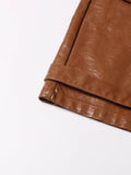 Pantaloni casual multi tasche in pelle PU da donna ATREND