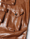 Pantaloni casual multi tasche in pelle PU da donna ATREND