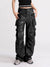 Pantaloni casual multi tasche in pelle PU da donna ATREND